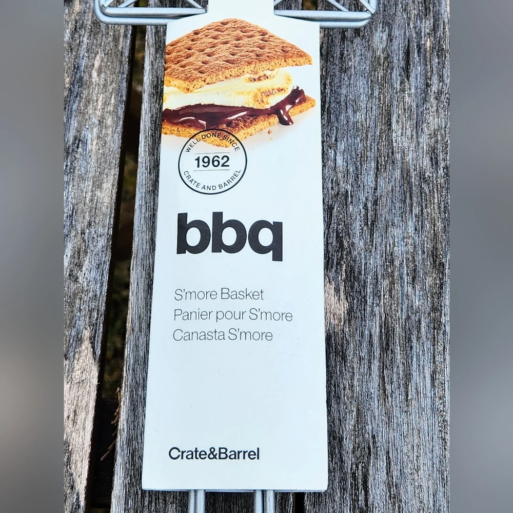 Crate & Barrel S'mores Basket With Handle New